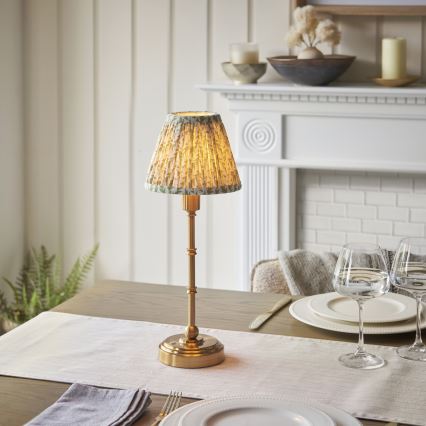 Endon 114800 - LED Dimmable επαναφορτιζόμενο επιτραπέζιο φωτιστικό	 BURLEY LED/1,5W/5V ορείχαλκος/πράσινο