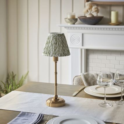 Endon 114800 - LED Dimmable επαναφορτιζόμενο επιτραπέζιο φωτιστικό	 BURLEY LED/1,5W/5V ορείχαλκος/πράσινο
