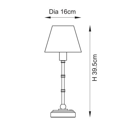 Endon 114800 - LED Dimmable επαναφορτιζόμενο επιτραπέζιο φωτιστικό	 BURLEY LED/1,5W/5V ορείχαλκος/πράσινο