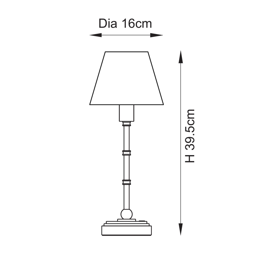 Endon 114800 - LED Dimmable επαναφορτιζόμενο επιτραπέζιο φωτιστικό	 BURLEY LED/1,5W/5V ορείχαλκος/πράσινο