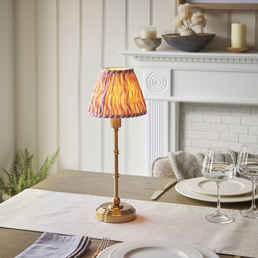 Endon 114804 - LED Dimmable επαναφορτιζόμενο επιτραπέζιο φωτιστικό	 BURLEY LED/1,5W/5V ορείχαλκος/ροζ