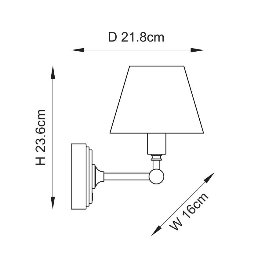 Endon 114827 - LED Dimming επαναφορτιζόμενο τοίχου φωτιστικό BURLEY LED/1,5W/5V 3600 mAh ορείχαλκος/μπλε