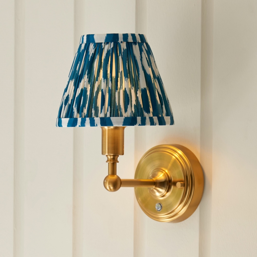 Endon 114827 - LED Dimming επαναφορτιζόμενο τοίχου φωτιστικό BURLEY LED/1,5W/5V ορείχαλκος/μπλε