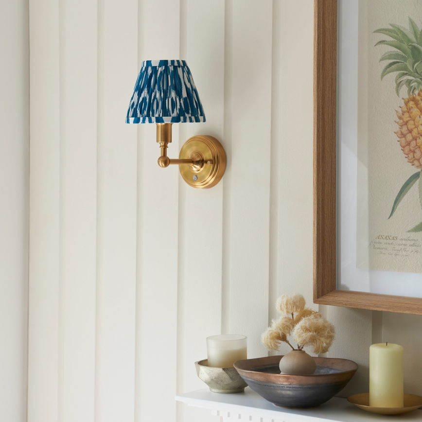 Endon 114827 - LED Dimming επαναφορτιζόμενο τοίχου φωτιστικό BURLEY LED/1,5W/5V ορείχαλκος/μπλε