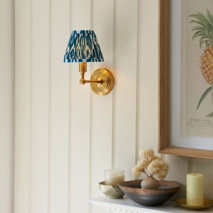 Endon 114827 - LED Dimming επαναφορτιζόμενο τοίχου φωτιστικό BURLEY LED/1,5W/5V ορείχαλκος/μπλε