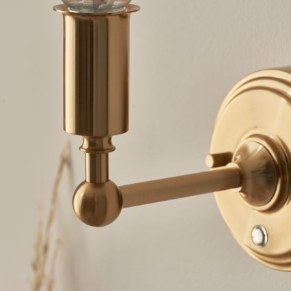 Endon 114830 - LED Dimming επαναφορτιζόμενο τοίχου φωτιστικό BURLEY LED/1,5W/5V 3600 mAh ορείχαλκος/κρεμ