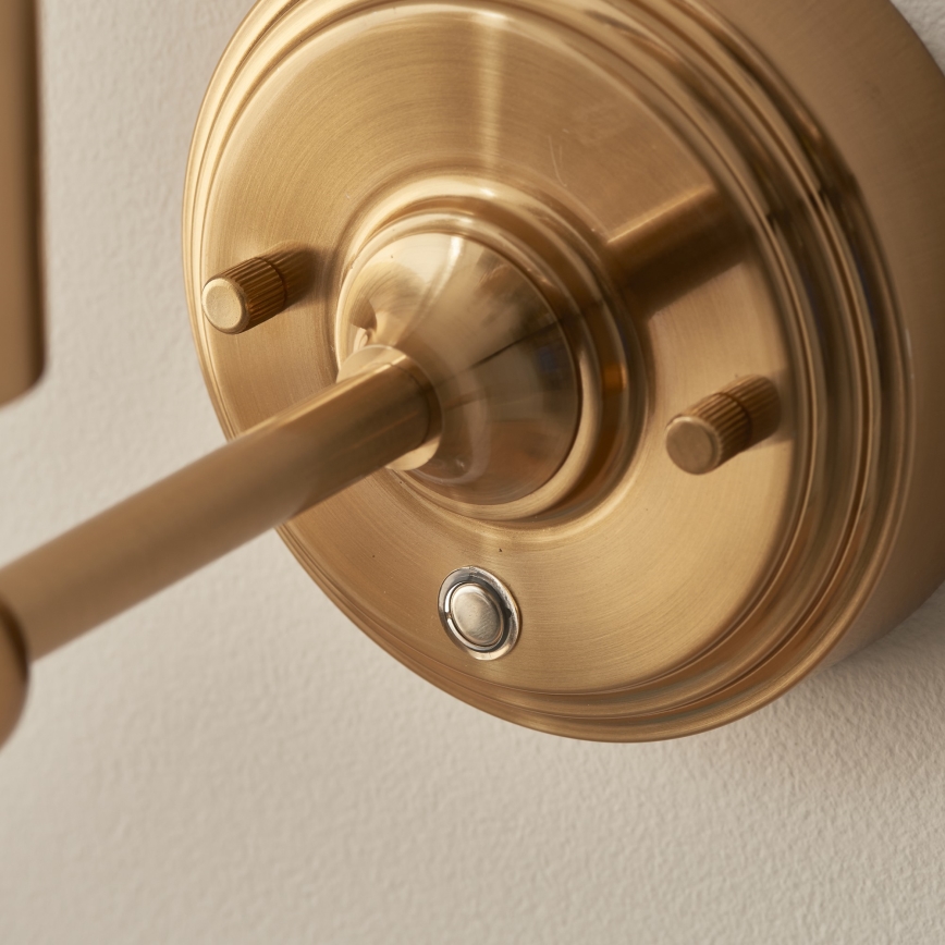 Endon 114830 - LED Dimming επαναφορτιζόμενο τοίχου φωτιστικό BURLEY LED/1,5W/5V 3600 mAh ορείχαλκος/κρεμ