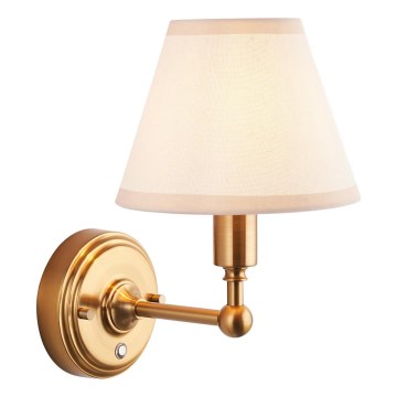 Endon 114830 - LED Dimming επαναφορτιζόμενο τοίχου φωτιστικό BURLEY LED/1,5W/5V ορείχαλκος/κρεμ