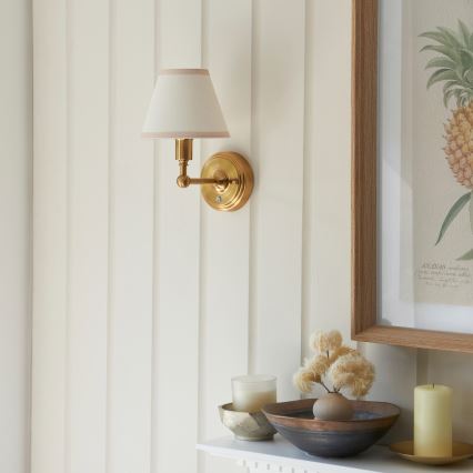Endon 114830 - LED Dimming επαναφορτιζόμενο τοίχου φωτιστικό BURLEY LED/1,5W/5V ορείχαλκος/κρεμ