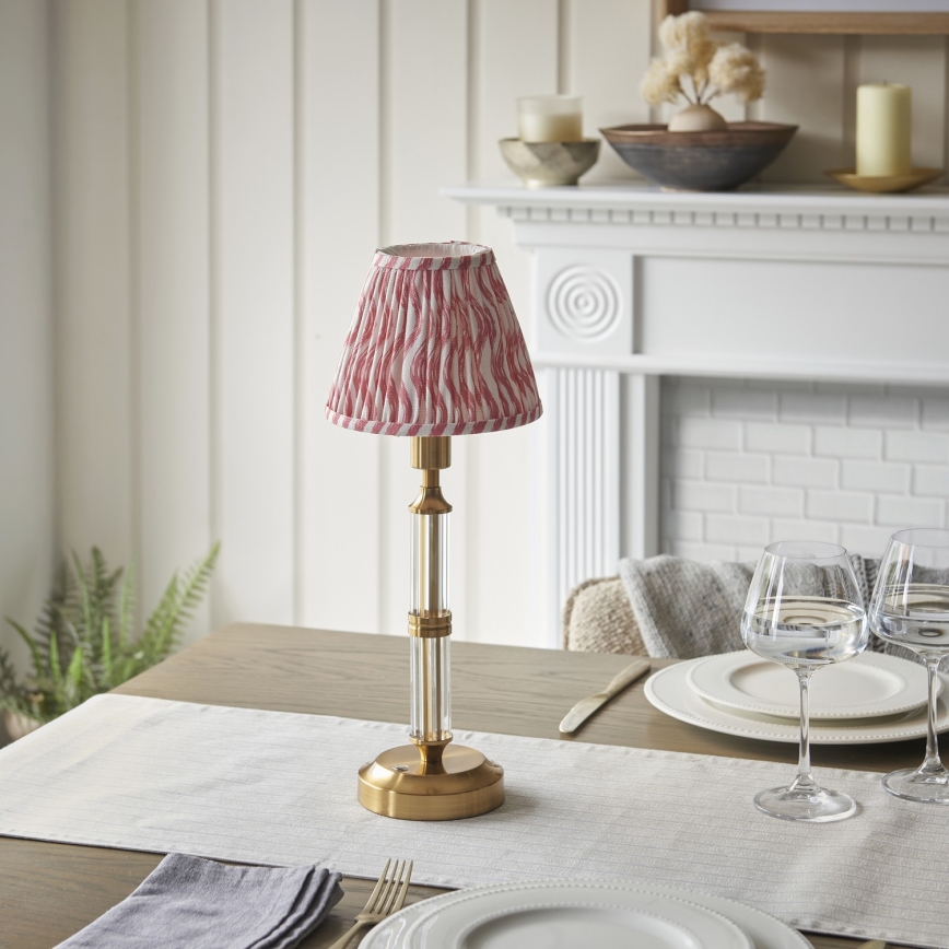 Endon 114842 - LED Dimmable επαναφορτιζόμενο επιτραπέζιο φωτιστικό	 MORTON LED/1,5W/5V 3600 mAh ορείχαλκος/ροζ