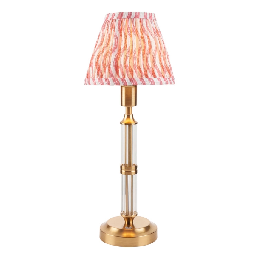 Endon 114842 - LED Dimmable επαναφορτιζόμενο επιτραπέζιο φωτιστικό	 MORTON LED/1,5W/5V 3600 mAh ορείχαλκος/ροζ