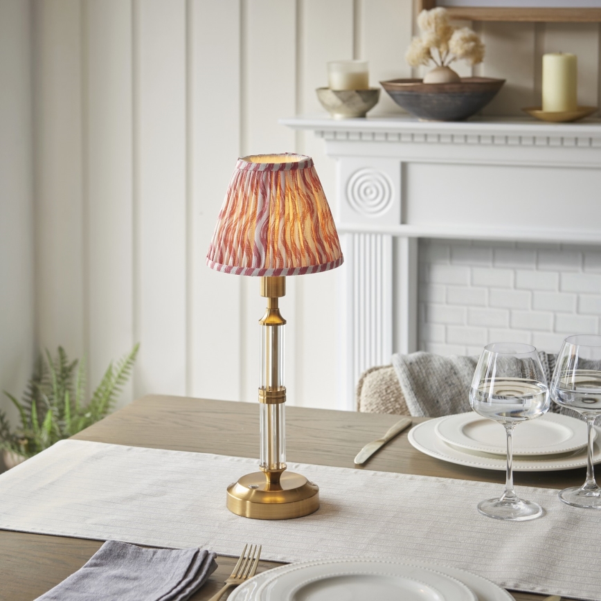 Endon 114842 - LED Dimmable επαναφορτιζόμενο επιτραπέζιο φωτιστικό	 MORTON LED/1,5W/5V 3600 mAh ορείχαλκος/ροζ