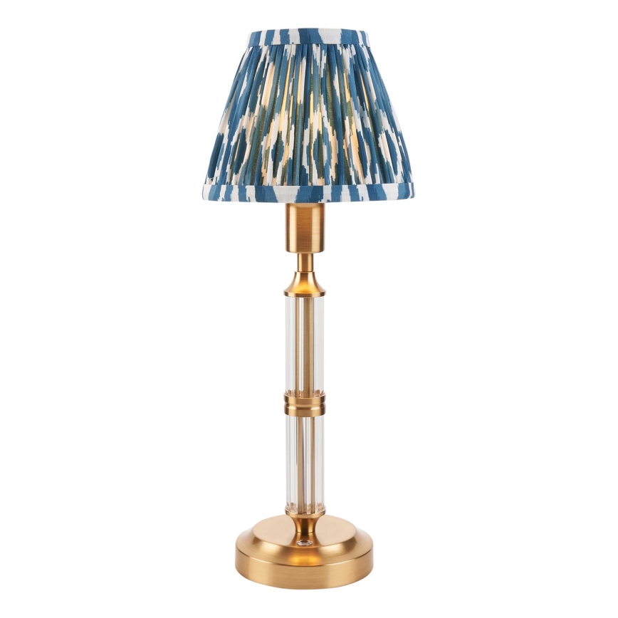 Endon 114846 - LED Dimmable επαναφορτιζόμενο επιτραπέζιο φωτιστικό	 MORTON LED/1,5W/5V 3600 mAh ορείχαλκος/μπλε