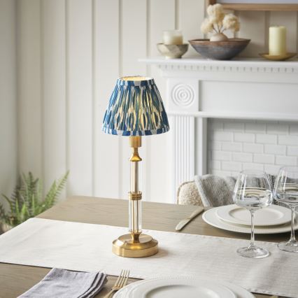 Endon 114846 - LED Dimmable επαναφορτιζόμενο επιτραπέζιο φωτιστικό	 MORTON LED/1,5W/5V 3600 mAh ορείχαλκος/μπλε