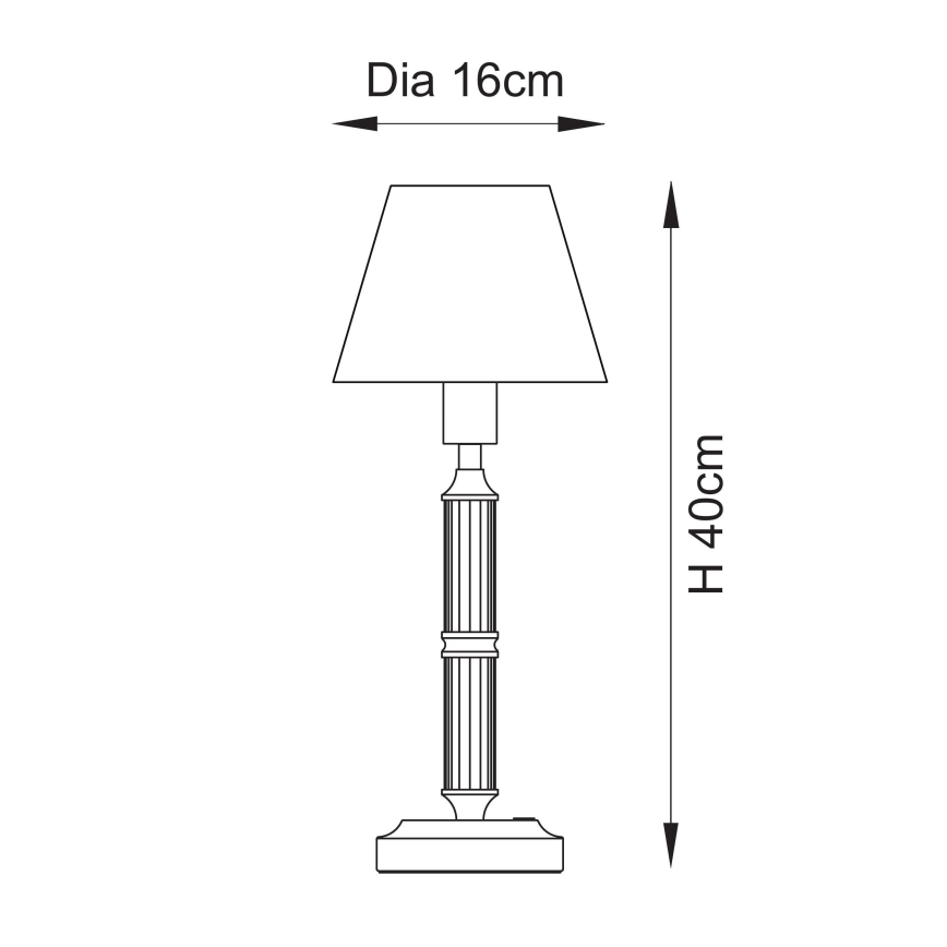 Endon 114849 - LED Dimmable επαναφορτιζόμενο επιτραπέζιο φωτιστικό	 MORTON LED/1,5W/5V 3600 mAh ορείχαλκος/μπεζ