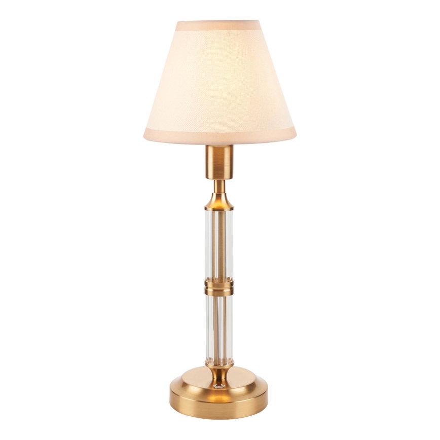 Endon 114849 - LED Dimmable επαναφορτιζόμενο επιτραπέζιο φωτιστικό	 MORTON LED/1,5W/5V 3600 mAh ορείχαλκος/μπεζ