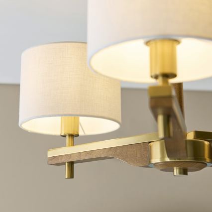Endon 116993 - Φωτιστικό οροφής σε ράβδο HEATHCLIFF 3xE14/7W/230V ορείχαλκος/φτελιά