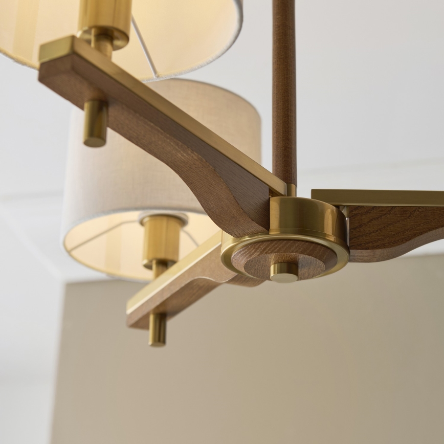 Endon 116993 - Φωτιστικό οροφής σε ράβδο HEATHCLIFF 3xE14/7W/230V ορείχαλκος/φτελιά