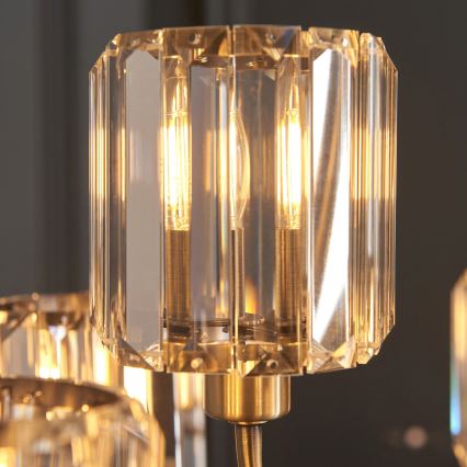 Endon 118934 - Κρεμαστό φωτιστικό με αλυσίδα BERENICE 9xE14/7W/230V χρυσό