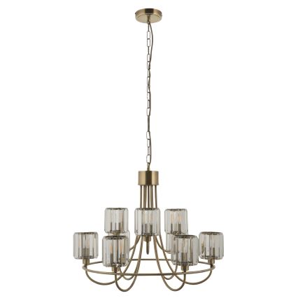 Endon 118934 - Κρεμαστό φωτιστικό με αλυσίδα BERENICE 9xE14/7W/230V χρυσό