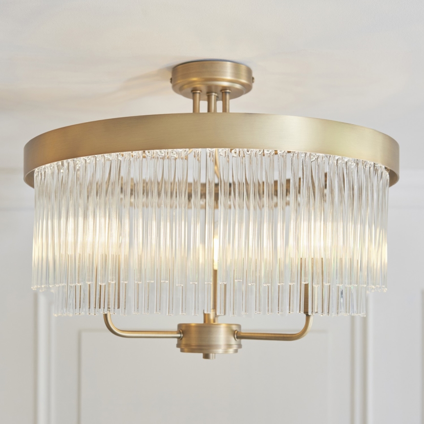 Endon 119109 - Πλαφονιέρα CLERMONT 3xE14/6W/230V σε μπρούτζινο φινίρισμα