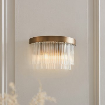 Endon 119125 - Επιτοίχιο φωτιστικό CLERMONT 2xE14/6W/230V από ορείχαλκο