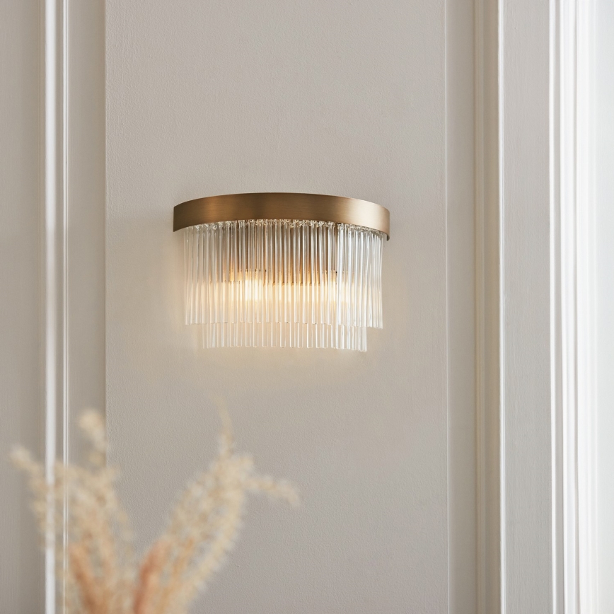 Endon 119125 - Επιτοίχιο φωτιστικό CLERMONT 2xE14/6W/230V από ορείχαλκο
