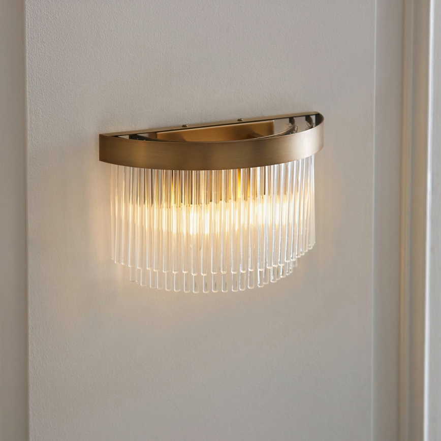 Endon 119125 - Επιτοίχιο φωτιστικό CLERMONT 2xE14/6W/230V από ορείχαλκο