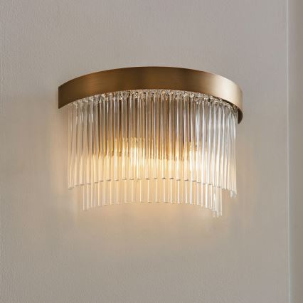 Endon 119125 - Επιτοίχιο φωτιστικό CLERMONT 2xE14/6W/230V από ορείχαλκο