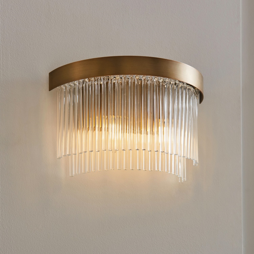Endon 119125 - Επιτοίχιο φωτιστικό CLERMONT 2xE14/6W/230V από ορείχαλκο