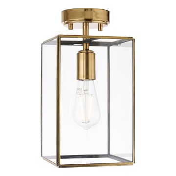 Endon 119143 - Πλαφονιέρα οροφής HAMMOND 1xE27/10W/230V ορείχαλκος