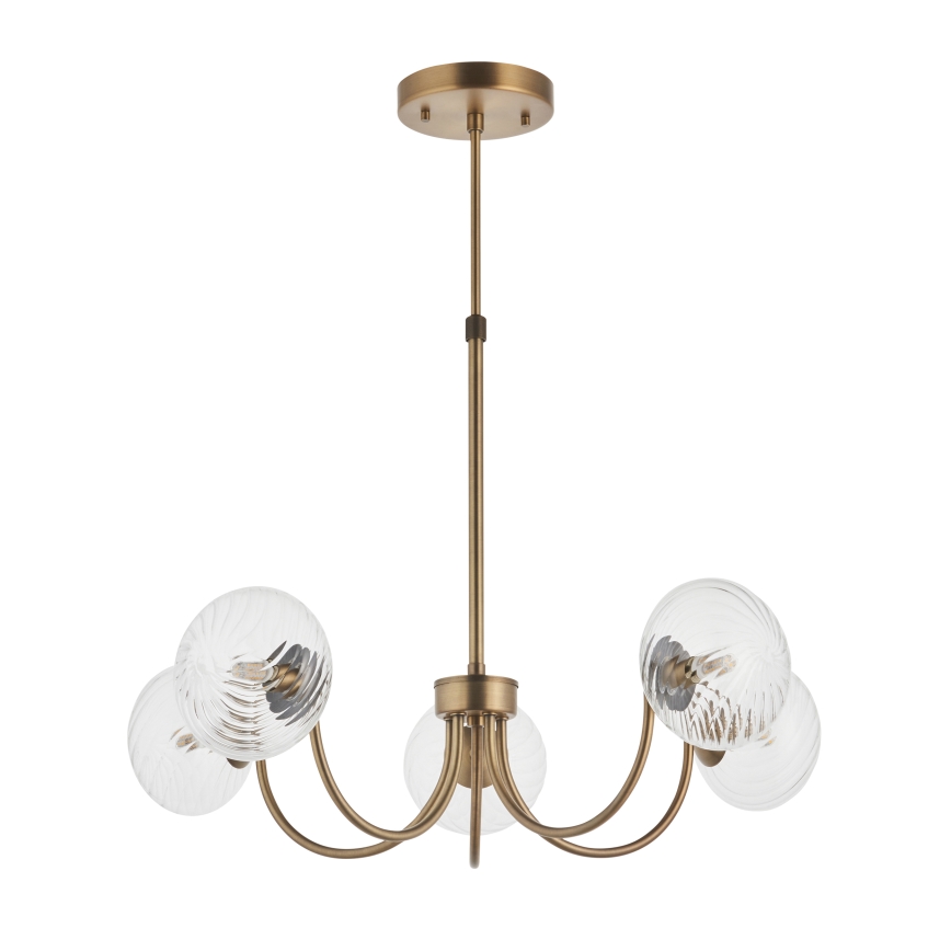 Endon 119210 - Φωτιστικό οροφής σε ράβδο HAGUE, 5xG9/5W/230V, με κομψό φινίρισμα ορείχαλκου