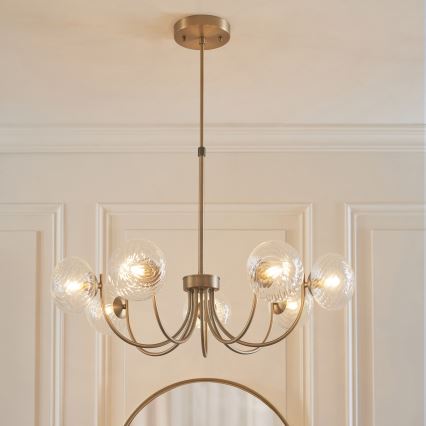 Endon 119224 - Πολυέλαιος σε καλώδιο HAGUE 7xG9/5W/230V με φινίρισμα ορείχαλκου