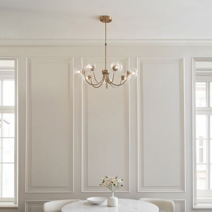 Endon 119224 - Πολυέλαιος σε καλώδιο HAGUE 7xG9/5W/230V με φινίρισμα ορείχαλκου