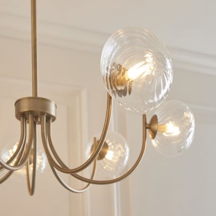 Endon 119224 - Πολυέλαιος σε καλώδιο HAGUE 7xG9/5W/230V με φινίρισμα ορείχαλκου