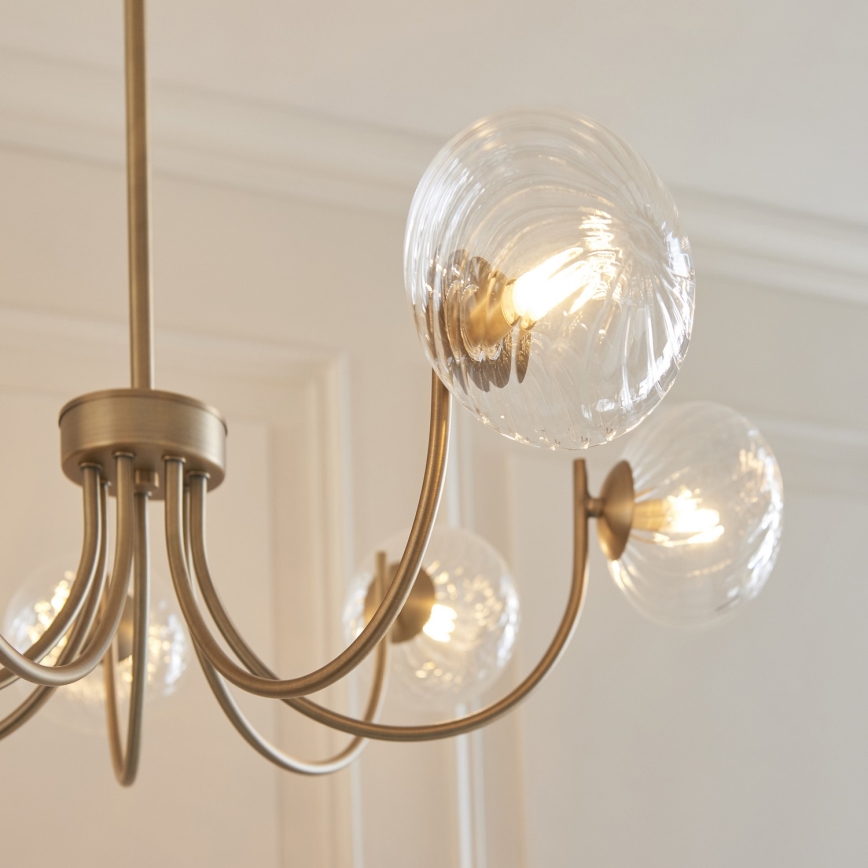 Endon 119224 - Πολυέλαιος σε καλώδιο HAGUE 7xG9/5W/230V με φινίρισμα ορείχαλκου