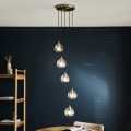 Endon 119435 - Κρεμαστό φωτιστικό σε καλώδιο ALLEGRA 5xE14/7W/230V, μπρούτζινο