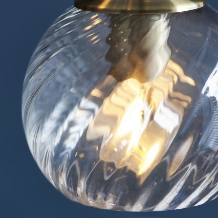 Endon 119435 - Κρεμαστό φωτιστικό σε καλώδιο ALLEGRA 5xE14/7W/230V, μπρούτζινο