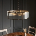 Endon 119455 - Κρεμαστός πολυέλαιος RIDGETON 8xE14/7W/230V μπρούτζινος