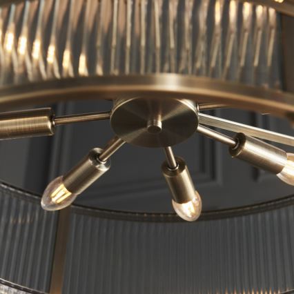 Endon 119456 - Πολυέλαιος σε αλυσίδα RIDGETON 8xE14/7W/230V ματ χρώμιο