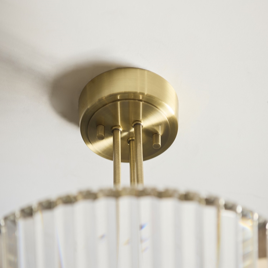 Endon 119609 - Κρεμαστό φωτιστικό σε ράβδο VISCONTI 3xE14/6W/230V μπρούτζινο