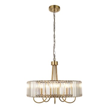 Endon 119610 - Κρεμαστό φωτιστικό VISCONTI με αλυσίδα 5xE14/6W/230V, ορείχαλκος