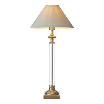 Endon 119972 - Επιτραπέζιο φωτιστικό AVEBURY 1xE27/10W/230V ορείχαλκος/γκρι