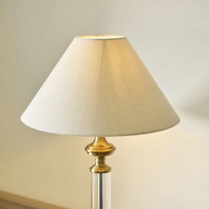Endon 119972 - Επιτραπέζιο φωτιστικό AVEBURY 1xE27/10W/230V ορείχαλκος/γκρι