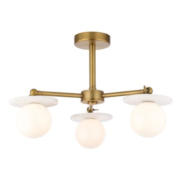 Endon 120036 - Κρεμαστό φωτιστικό σε ράβδο CERCHIO 3xG9/5W/230V ορείχαλκος