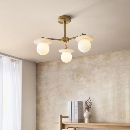 Endon 120036 - Κρεμαστό φωτιστικό σε ράβδο CERCHIO 3xG9/5W/230V ορείχαλκος