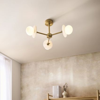 Endon 120036 - Κρεμαστό φωτιστικό σε ράβδο CERCHIO 3xG9/5W/230V ορείχαλκος