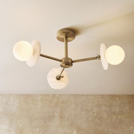 Endon 120036 - Κρεμαστό φωτιστικό σε ράβδο CERCHIO 3xG9/5W/230V ορείχαλκος