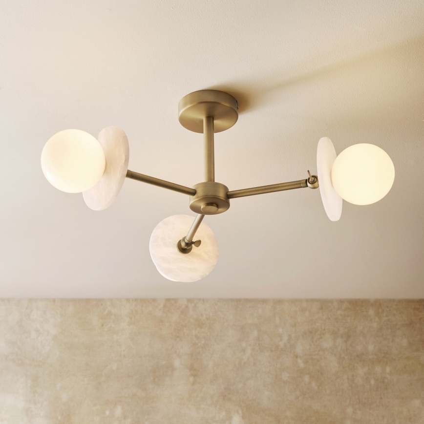Endon 120036 - Κρεμαστό φωτιστικό σε ράβδο CERCHIO 3xG9/5W/230V ορείχαλκος