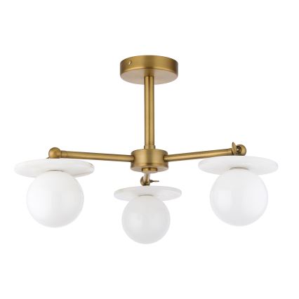 Endon 120036 - Κρεμαστό φωτιστικό σε ράβδο CERCHIO 3xG9/5W/230V ορείχαλκος